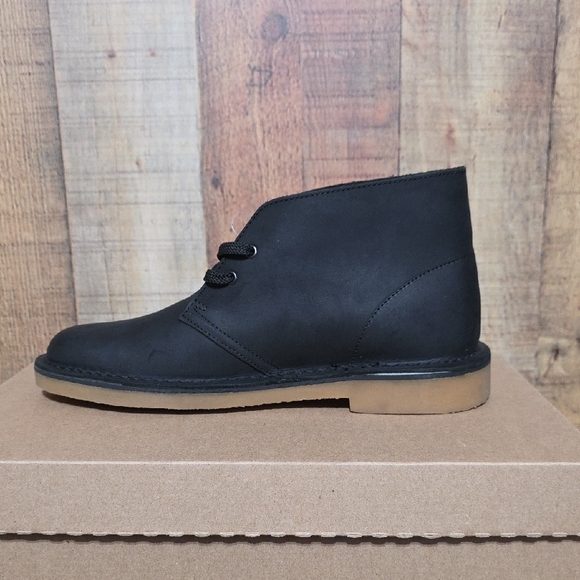 Clarks Black Chukka Boots with Tan Crepe Sole -- HOST PICK main image 4